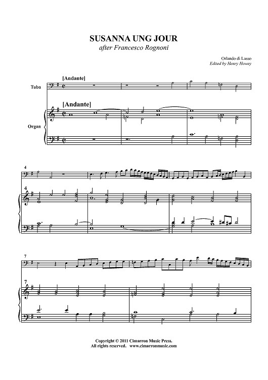 Susanna Ung Jour - Organ Score