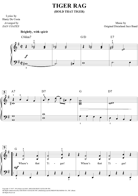 Tiger Rag (Hold That Tiger)