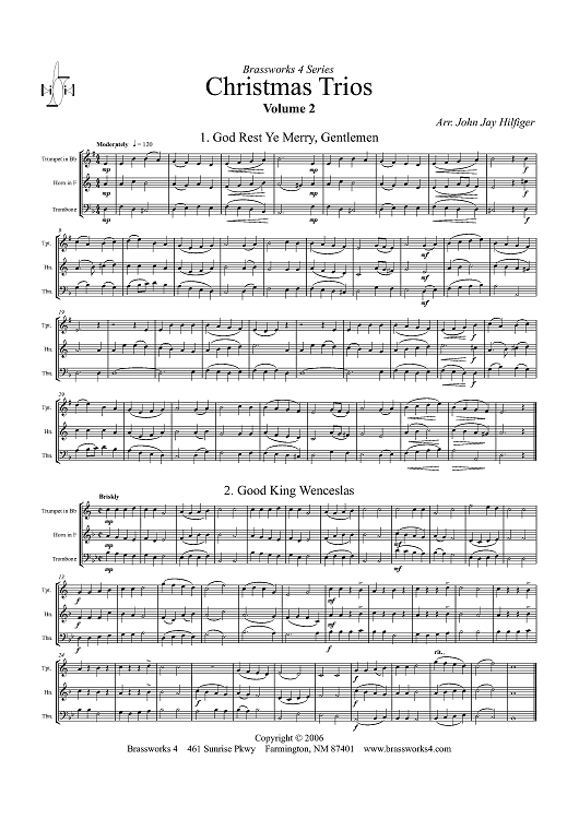 Christmas Trios, Volume 2 - Score
