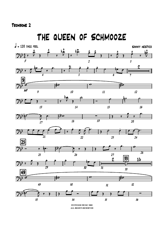 The Queen of Schmooze - Trombone 2