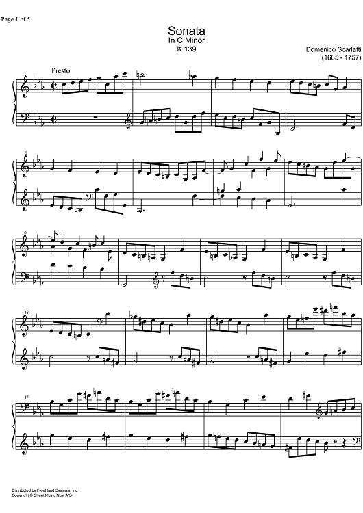 Sonata c minor K139