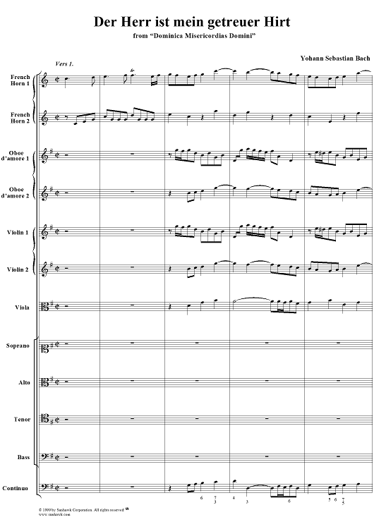 Der Herr ist mein getreuer Hirt, BWV112