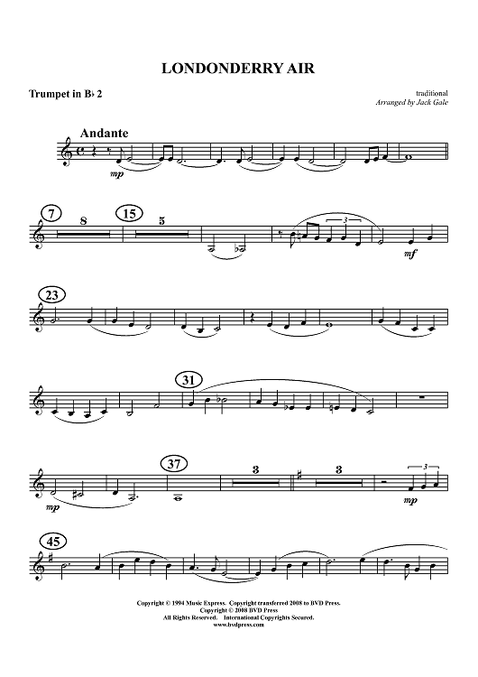 Londonderry Air - Trumpet 2