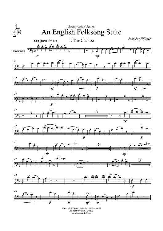 An English Folksong Suite - Trombone 1