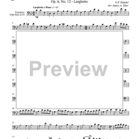 Concerto Grosso, Op. 6, No. 12 - Larghetto - Trombone (opt. F Horn)