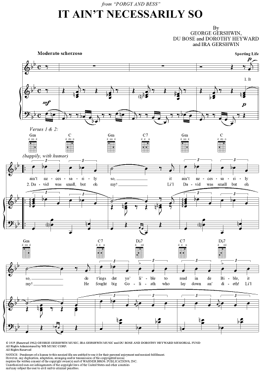 It Ain't Necessarily So