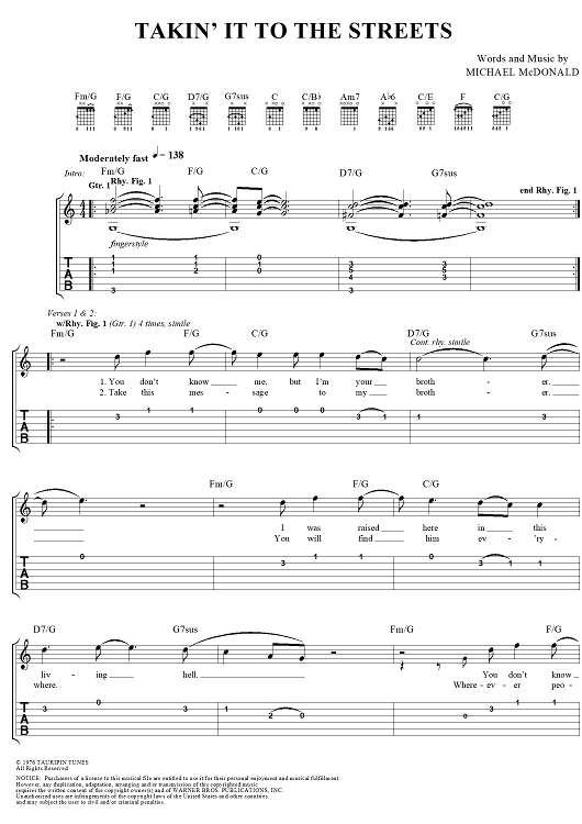 Takin' It To The Streets