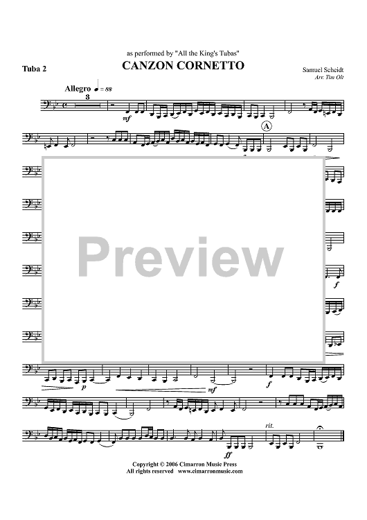 Canzon Cornetto - Tuba 2