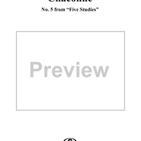 Five Studies for Piano, No. 5: Chaconne from J.S. Bach