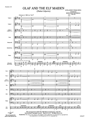 Olaf and the Elf Maiden - Score