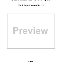 Sinfonia in G major - No. 8 from Cantata no. 75 - BWV75