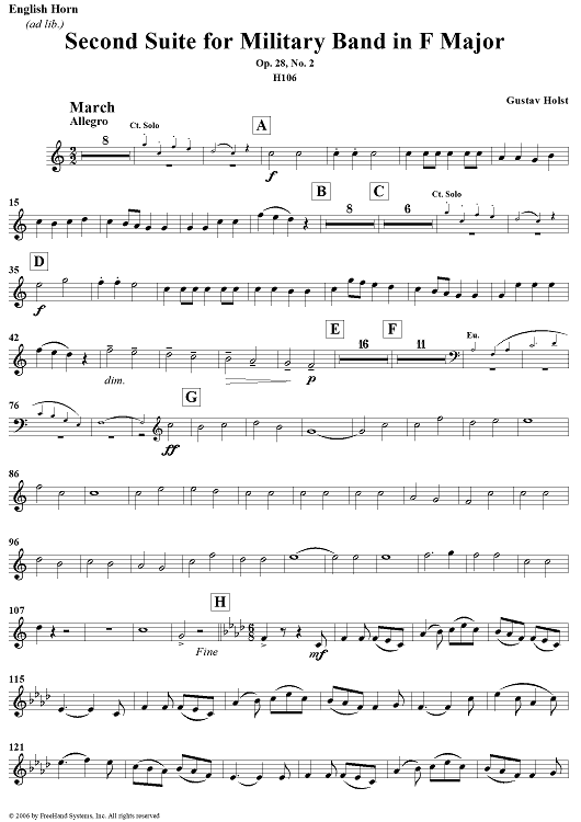 Second Suite in F - English Horn