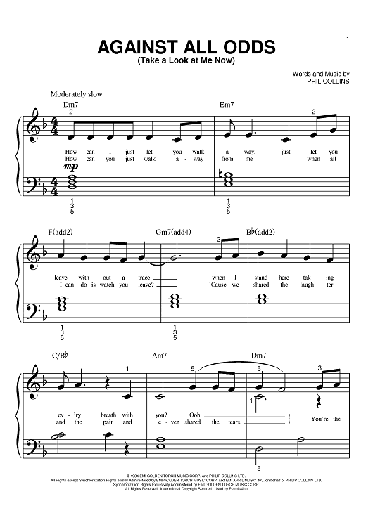 Against All Odds (Take A Look At Me Now)