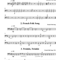 Twenty Folk Tunes for Bass Quartet (or Trio) - Double Bass 4