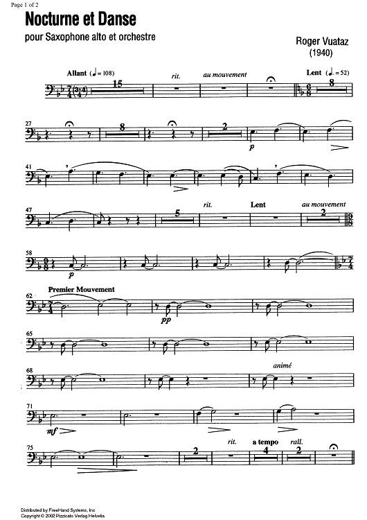 Nocturne et Danse Op.58 No. 2 - Trombone 2