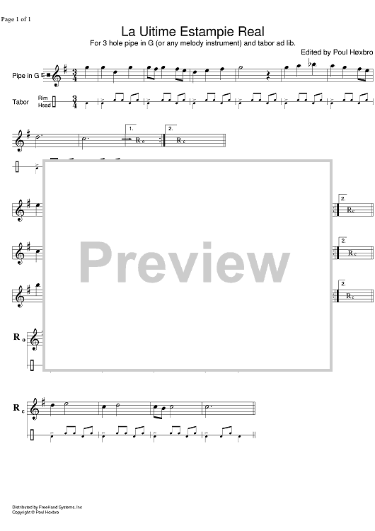 The  7 Famous French Estampies - Pipe in G