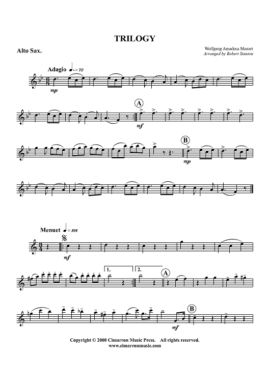 Trilogy - Alto Sax
