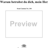 Warum betrübst du dich, mein Herz - No. 1 from Cantata No. 138 - BWV138