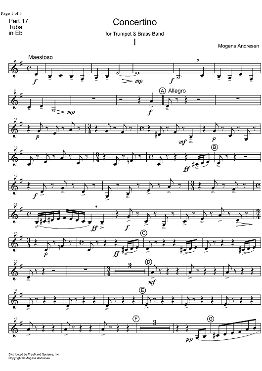 Concertino - Tuba in E-flat BC