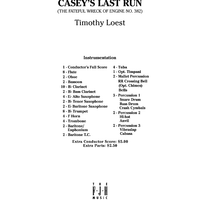 Casey's Last Run (The Fateful Wreck of Engine No. 382) - Score