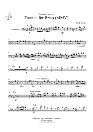 Toccata for Brass (MMV) - Trombone 1