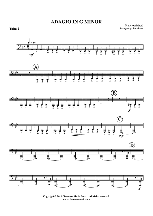 Adagio in G - Tuba 2