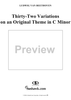 Thirty-two Variations on an Original Theme in C Minor, WoO 80