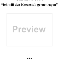 Cantata No. 56: "Ich will den Kreuzstab gerne tragen," BWV56 - Full Score