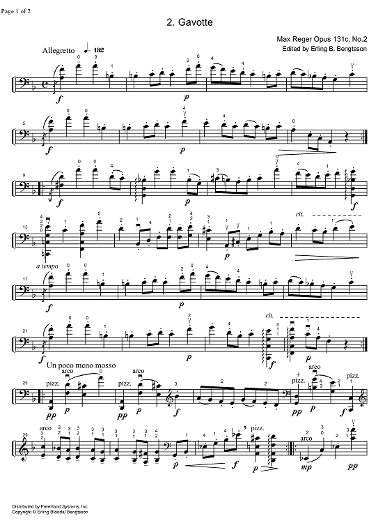 Suite Op.131c No. 2 - Cello