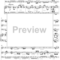 Trio Sonata in B-Flat Major, Wq161/1 - Piano Score