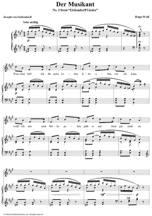 Der Musikant, No. 2 from "Eichendorff Lieder"