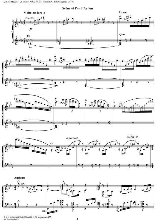 La Source, Act 2, No. 21: Scène et Pas d'Action