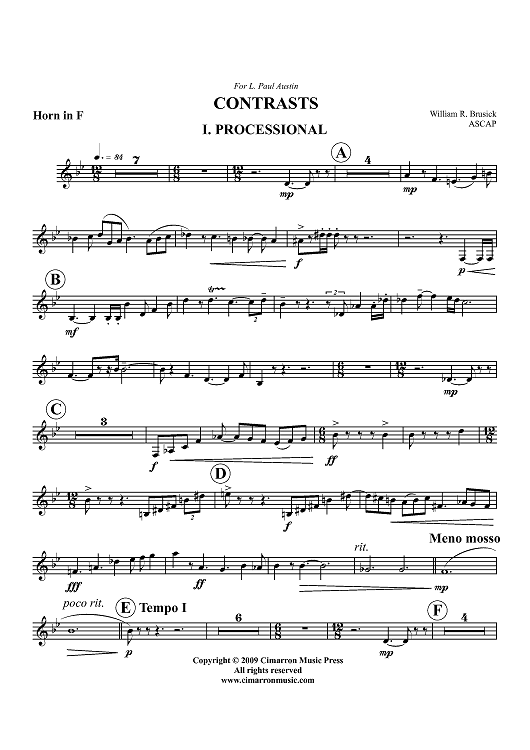 Contrasts - Horn in F