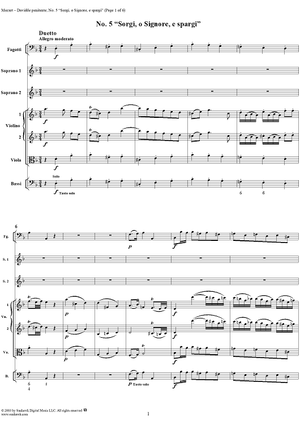 "Sorgi, o Signore, e spargi", No. 5 from "Davidde Penitente", K469 - Full Score