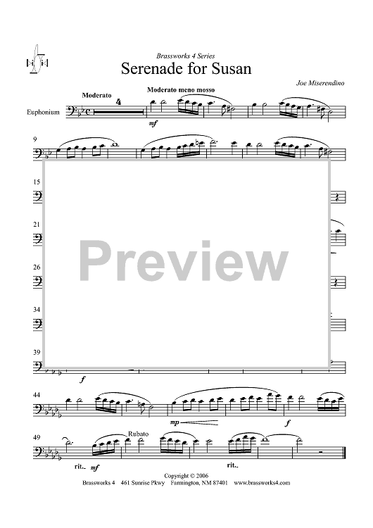 Serenade for Susan - Euphonium BC