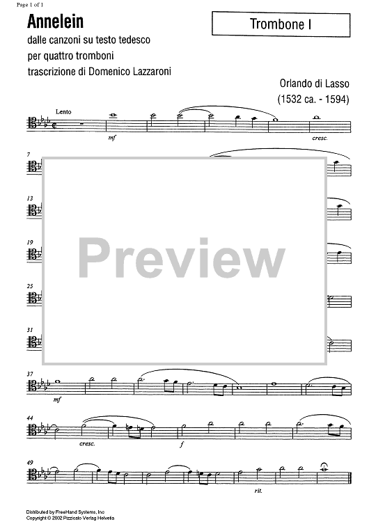 Annelein - Trombone 1