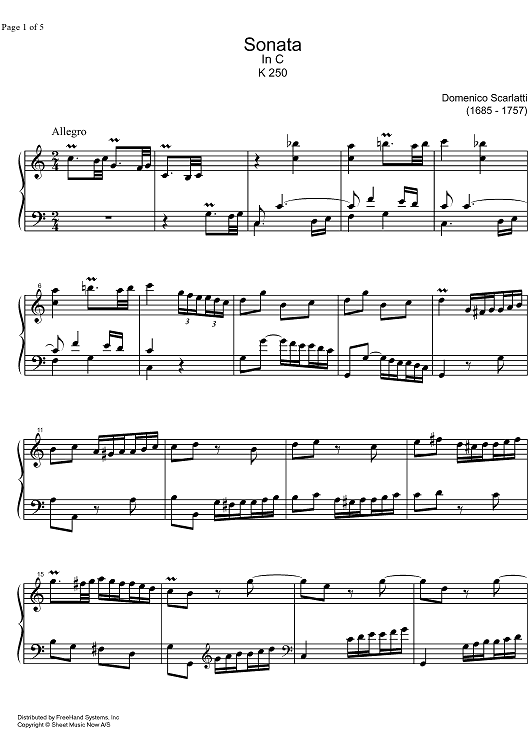 Sonata C Major K250