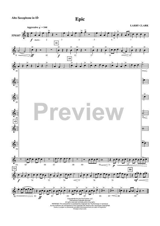 Epic Alto Sax Sheet Music for Concert Band Sheet Music Now