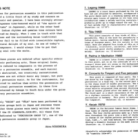 Concerto for Timpani and Five Percussionists - Preface