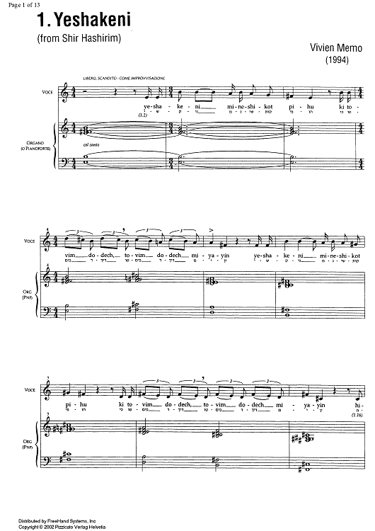 3 Wedding Songs - Score