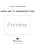 Andante and 5 Variations in G Major, K501