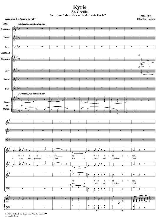 Kyrie, No. 1 from "Messe Solennelle de Sainte Cécile"