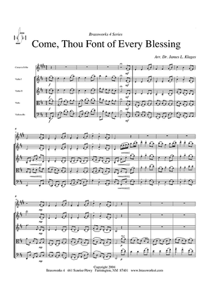 Come, Thou Font of Every Blessing - Score