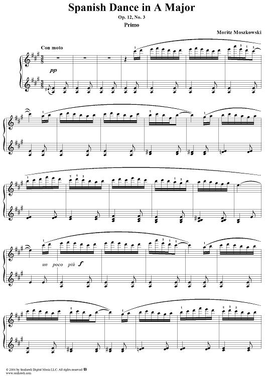 Spanish Dance in A Major, Op. 12, No. 3