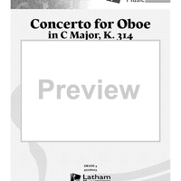 Concerto for Oboe in C Major, K. 314 for Oboe and String Quartet - Score