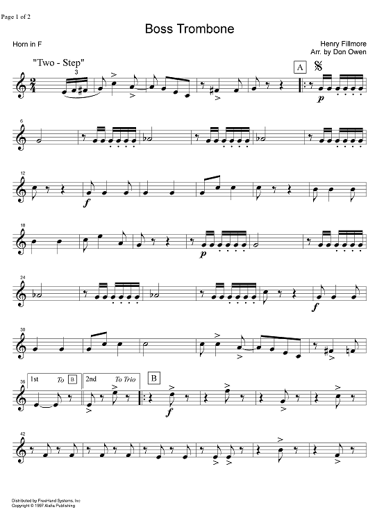 Boss Trombone - Horn in F