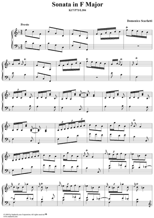 Sonata in F Major, K. 17