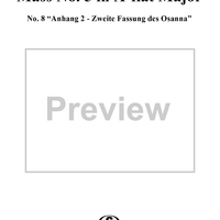 Mass No. 5 in A-flat Major, D678, No. 8: Anhang II - Zweite Fassung des Osanna