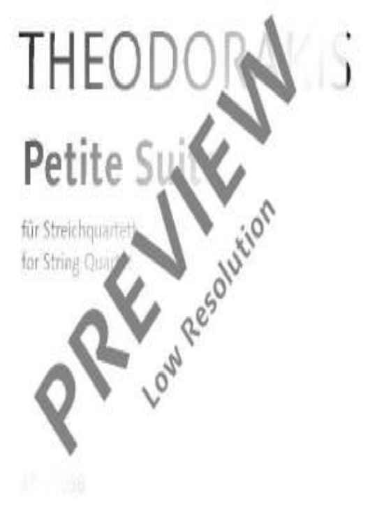 Petite Suite - Score and Parts