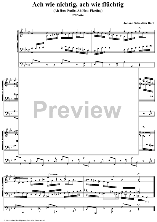 Ach wie nichtig, ach wie flüchtig (Ah How Futile, Ah How Fleeting), No. 46 (from "Das Orgelbüchlein"), BWV644